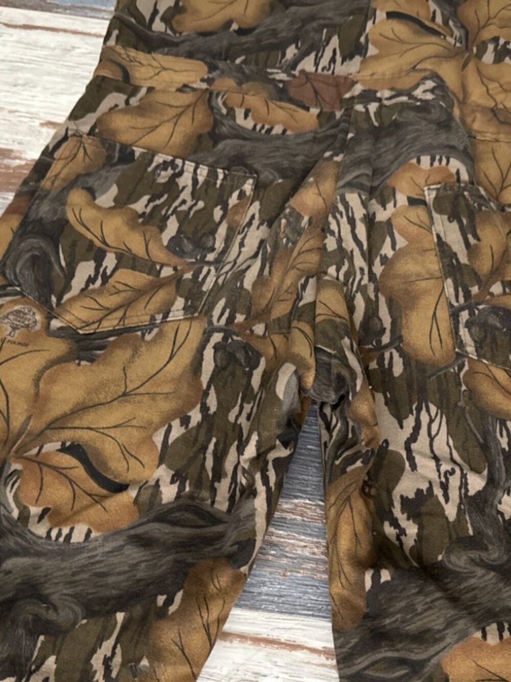 Vintage Mossy Oak Camo Overalls Mens M Fall Foilage Insulated Hunting Bibs USA - Picture 9 of 12